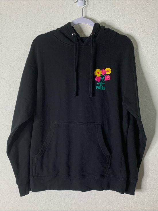 Neff Tops - Neff womens black graphic hoodie M
